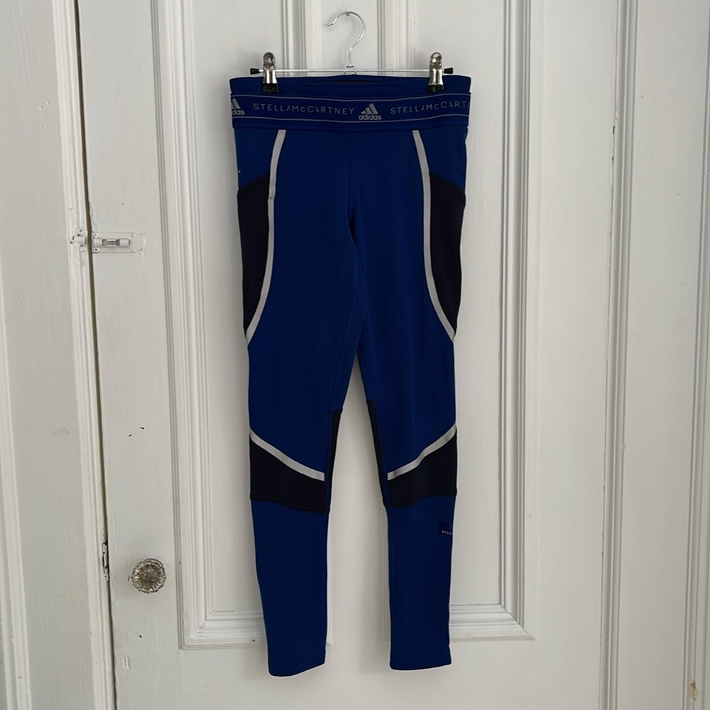 Stella McCartney for Adidas Climaheat Tights Size Small Blue and Black